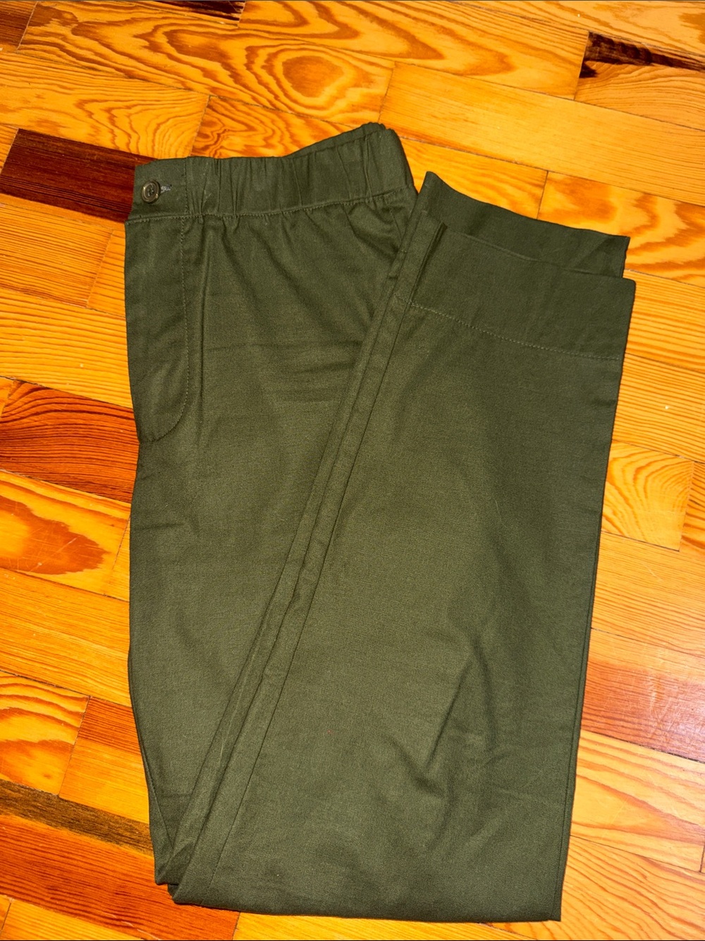 Olive Green Casual Pants